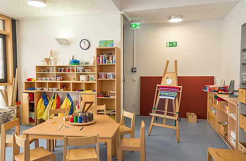 Nursery school art room
