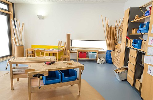 Nursery school craft room